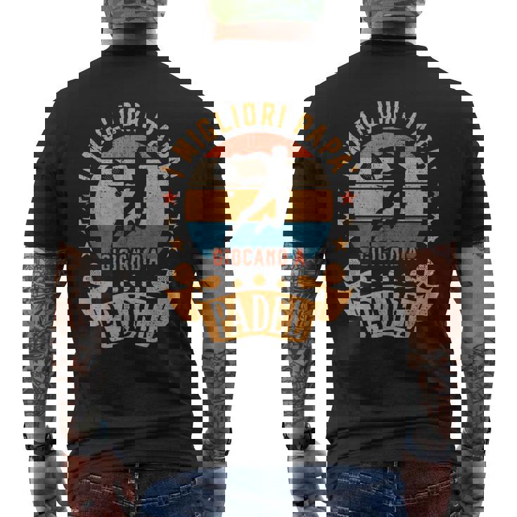 I Migliori Papà Giocano A Padel Tennisilhouette Padelista T-shirt da uomo con stampa posteriore