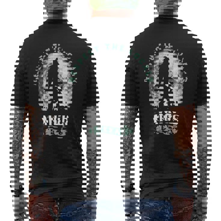 Mingus Texas Bigfoot Night Walk Retro Moon 長袖tシャツ メンズTシャツ バックプリント