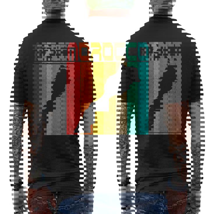 Morocco Map I Love Morocco Map Morocco Moroccan Pride Men's Back Print T-Shirt