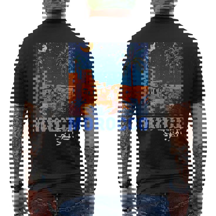 Morocco Pride Roots Heritage Culture Ouarzazate Moroccan Men's T-shirt Back Print