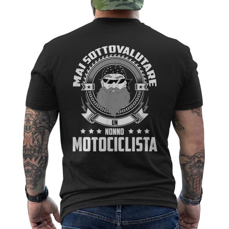 Motociclista Nonno Festa Del Papà Regalo Papà Motociclista T-shirt da uomo con stampa posteriore