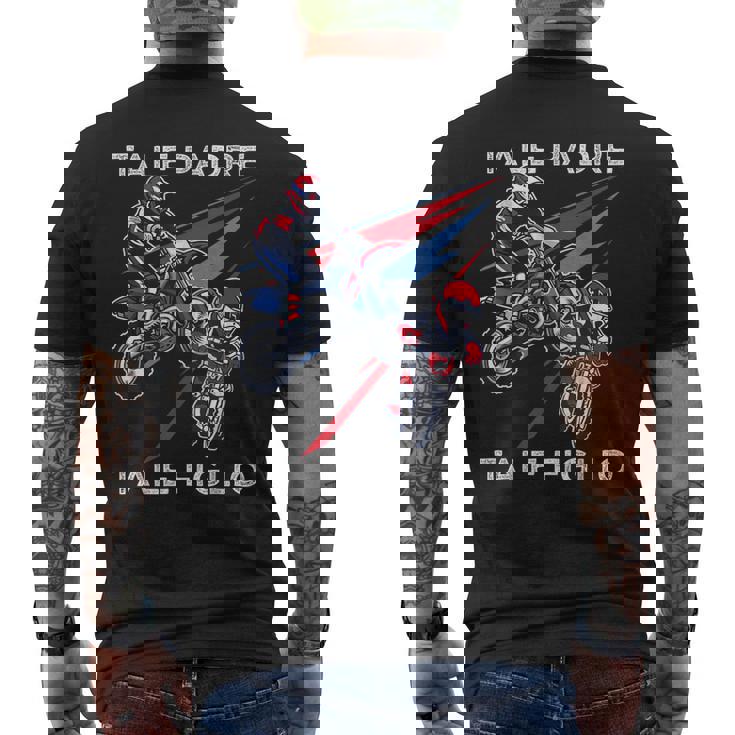 Motocross Papà Figlio Padre Enduro Moto T-shirt da uomo con stampa posteriore