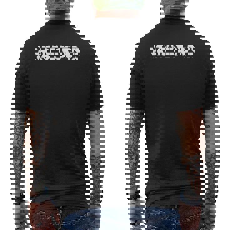 Motown ヴィンテージ風 デトロイト音楽好き メンズTシャツ バックプリント