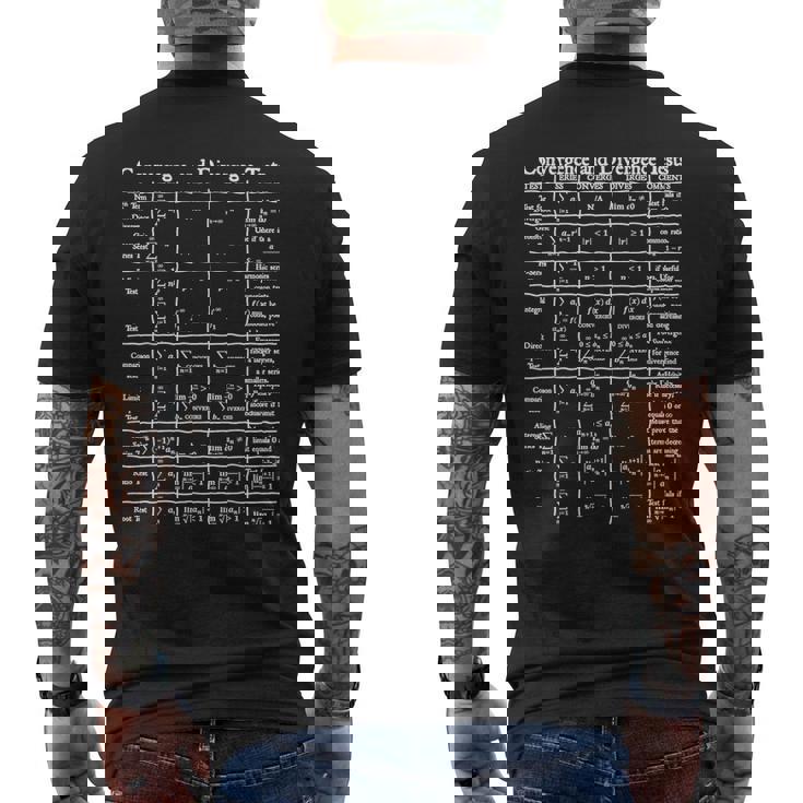 Nerdy Convergence Testsシリーズ 微積分数学先生 オタク メンズTシャツ バックプリント