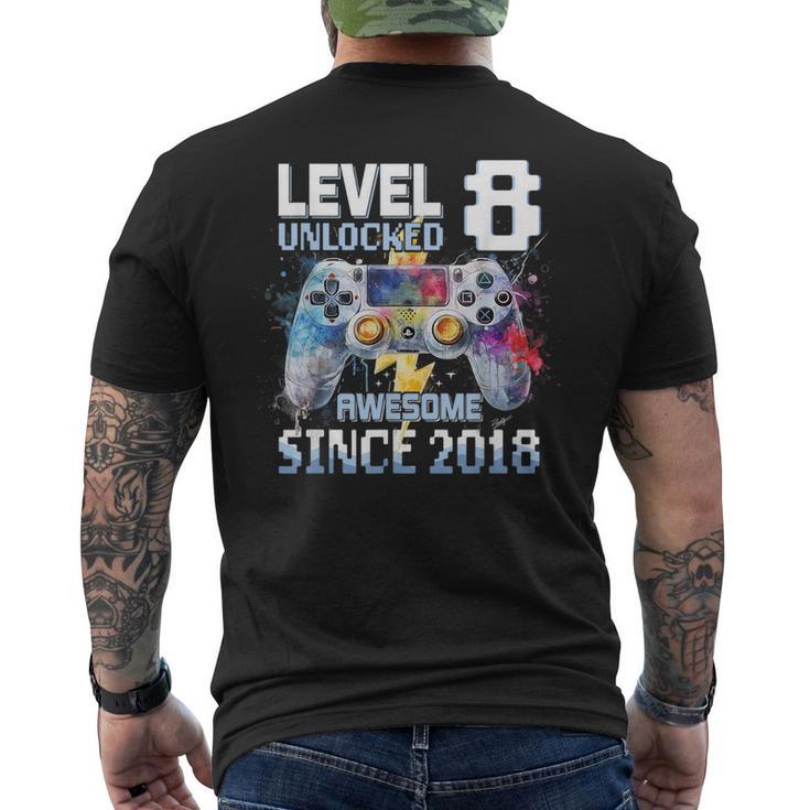 Nivel 8 Desbloqueado Cumpleaños Niño 8Vo Desbloqueadoideojuego Camiseta Hombre Estampado Espalda