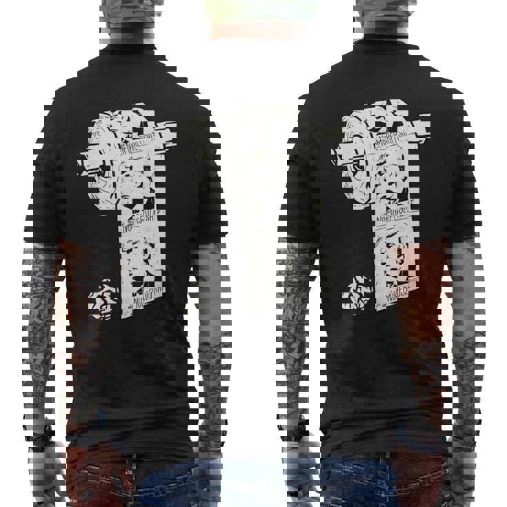 No More Bullshit アンチトランプ大統領選挙トイレットペーパー メンズTシャツ バックプリント