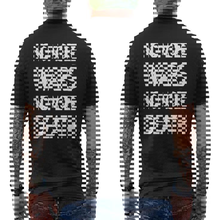 No More Wars No More Death メンズTシャツ バックプリント