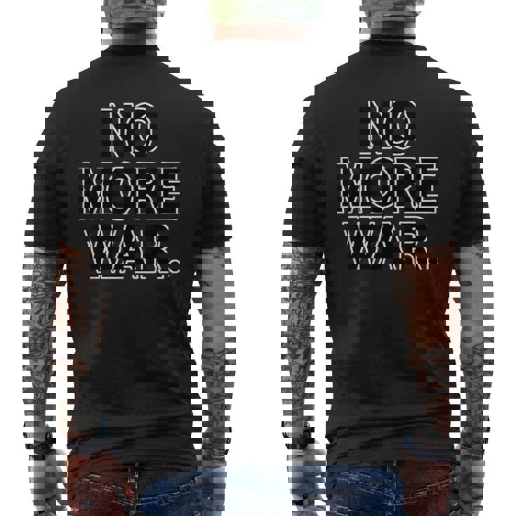 No More War【戦争は いらない】反戦 メンズTシャツ バックプリント