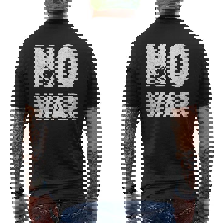 No War Peace No War No War T No War メンズTシャツ バックプリント
