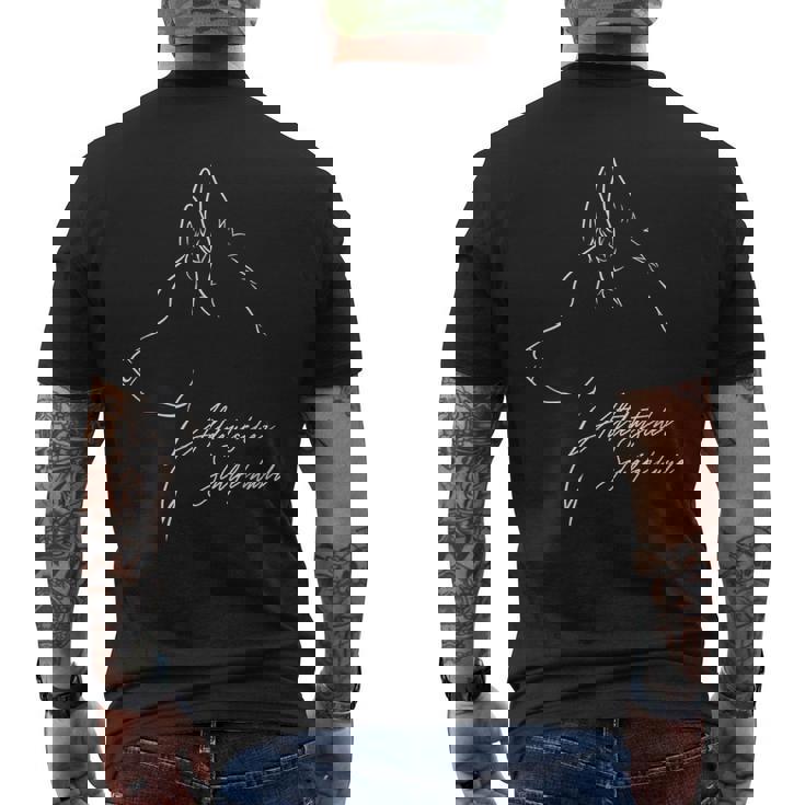 Old Germanhepherd Dog Profile ドッグブリードドッグ メンズTシャツ バックプリント