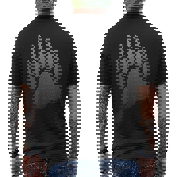 Papà Orso Cub Paw Print Lgbt T-shirt da uomo con stampa posteriore