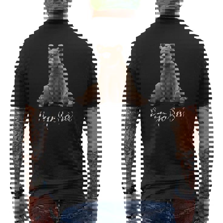 Papà Orso Casuale T-shirt da uomo con stampa posteriore