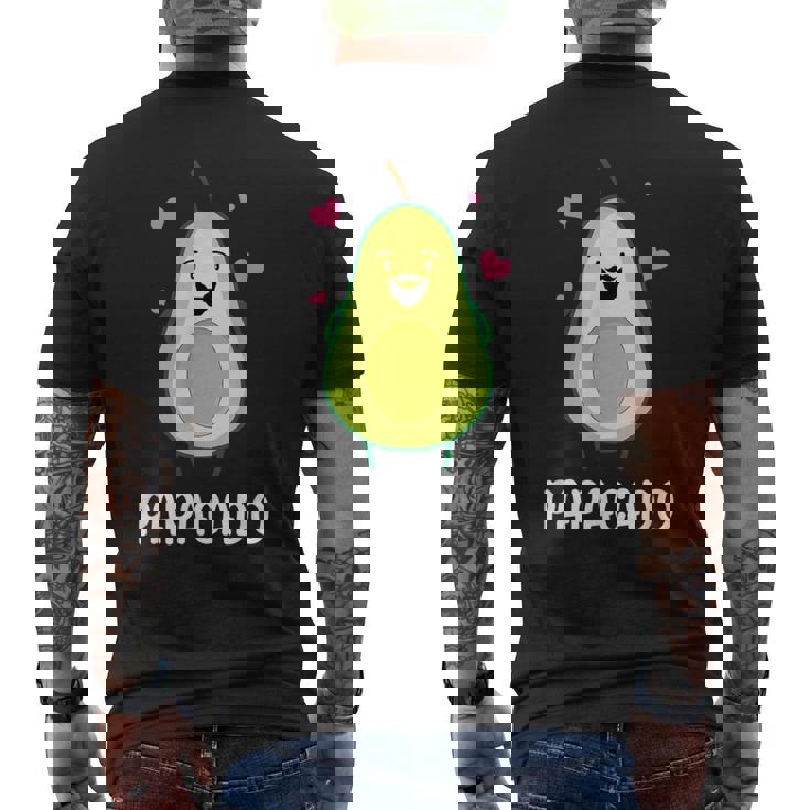 Papacado Avocado Baffi Avocado Papa Festa Del Papà T-shirt da uomo con stampa posteriore