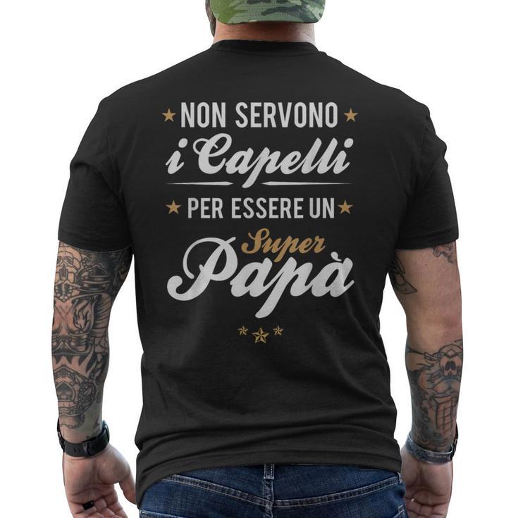Papàenza Capelli Festa Del Papà T-shirt da uomo con stampa posteriore