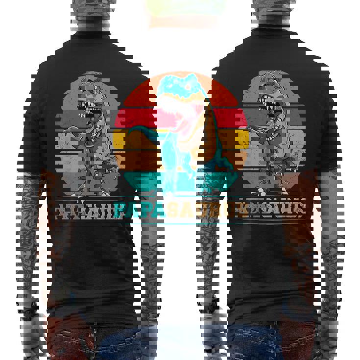 Papasaurus Daddy Rex Dinosaur Family Papaaurus Festa Del Papà T-shirt da uomo con stampa posteriore