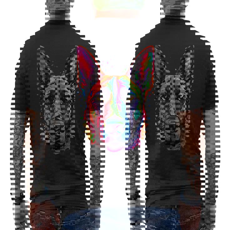 Pastor Belga Malinois Colorido Maligator Camiseta Hombre Estampado Espalda