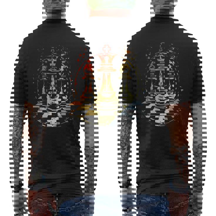 Piezas De Ajedrezketch Retrotyle Hobby Manga Larga Camiseta Hombre Estampado Espalda