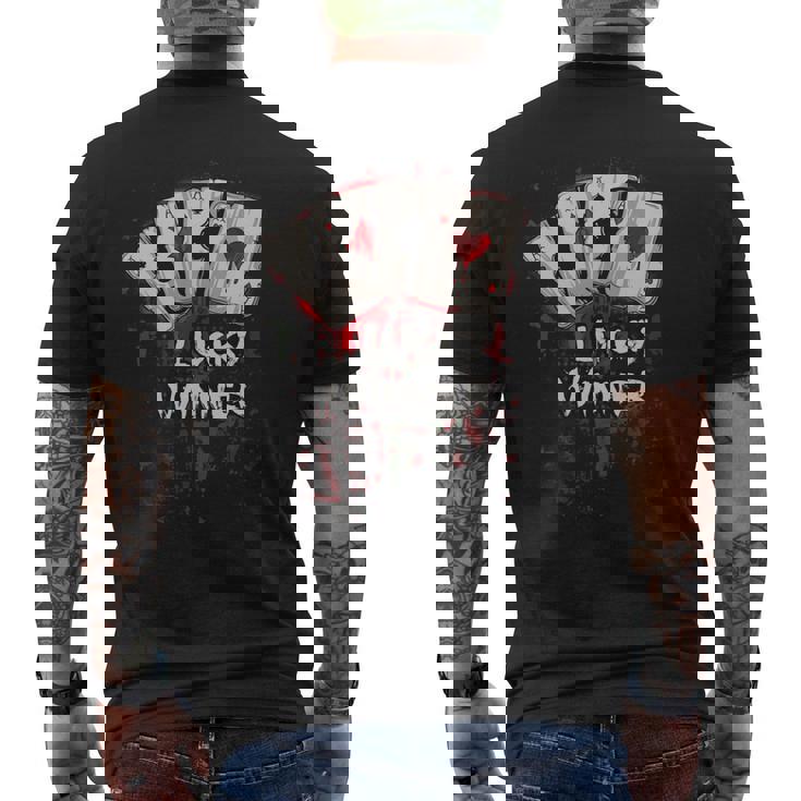 Poker Players ギフト 4エース トランプ Lucky Winner 長袖tシャツ メンズTシャツ バックプリント