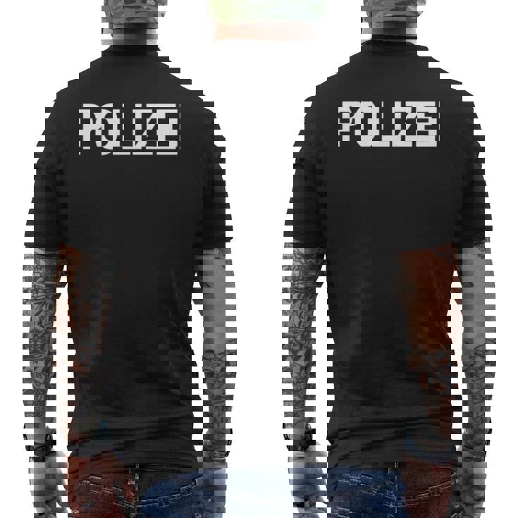 Polizei ドイツ警察 ドイツ法執行機関両面 長袖tシャツ メンズTシャツ バックプリント