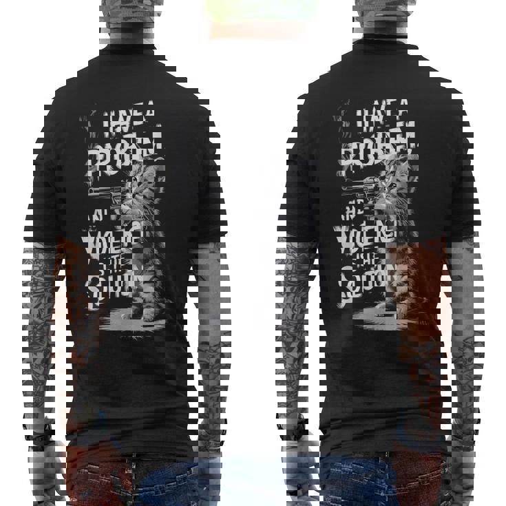 Problem Cat I Have A Problem Edgy Cat メンズTシャツ バックプリント