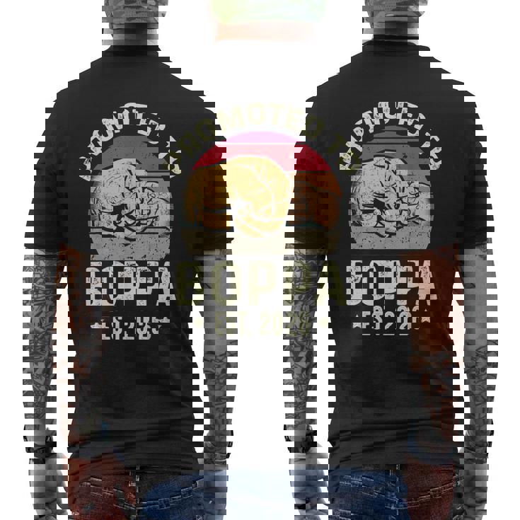 Promoted To Boppa Est 2026 For New Papa Fathers Day Men's Back Print T-Shirt