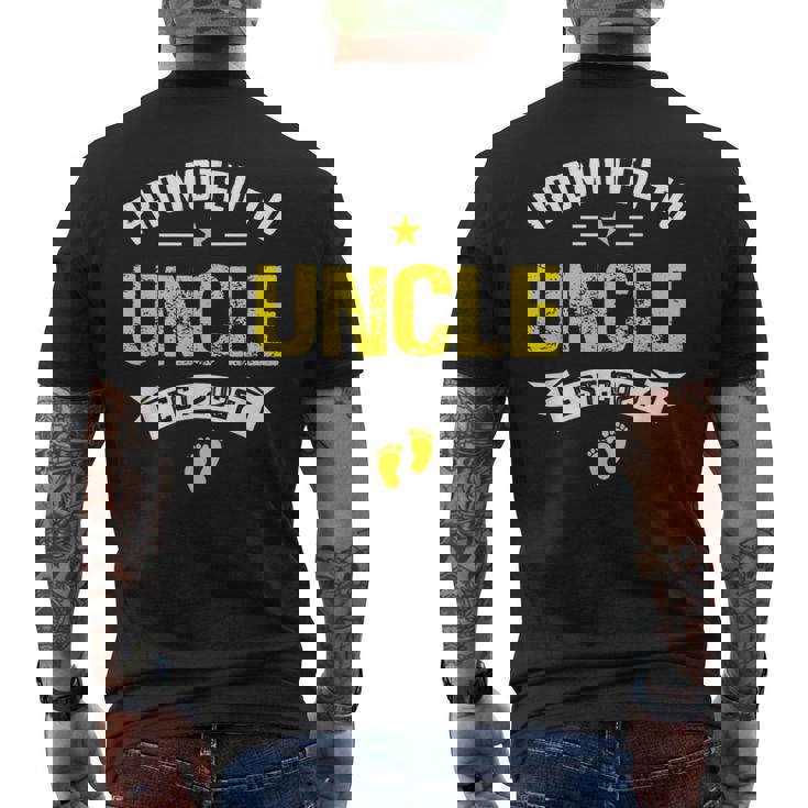 メンズ Promoted To Uncle Est 2027Oon To Be Dad メンズTシャツ バックプリント