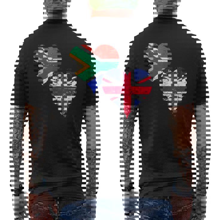 Proud British South African Expat A South Africa UK Flag Tank Top Men's Back Print T-Shirt