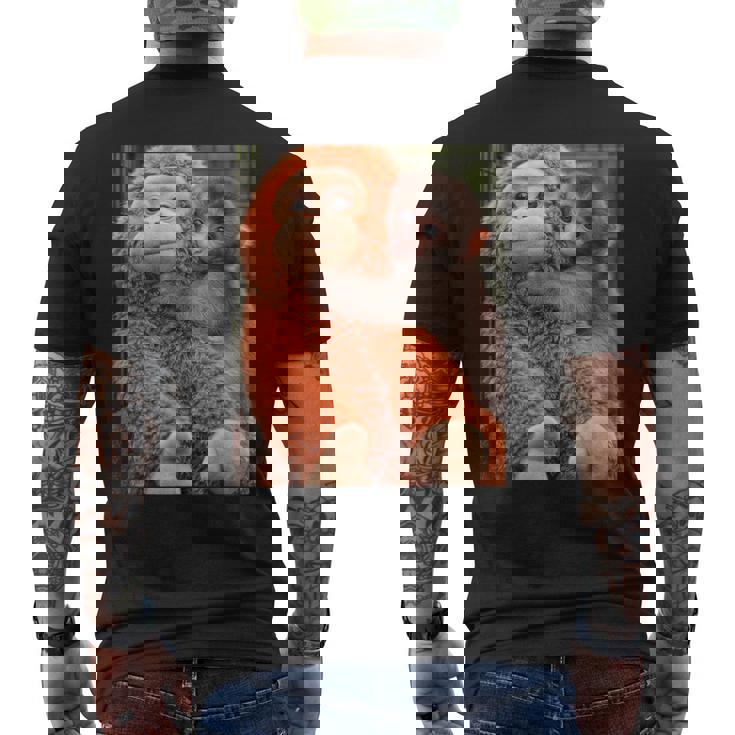 Punch The Monkey Meme X Ape Cute Punch Monkey Baby Meme メンズTシャツ バックプリント