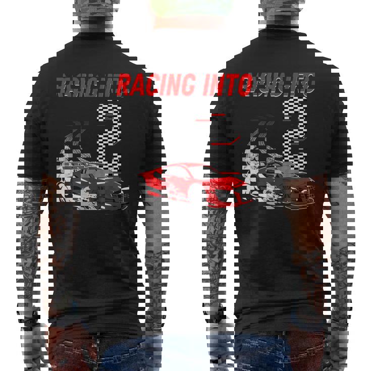Racing Into 2Nd Birthday レースカー 2歳 幼児 男の子 メンズTシャツ バックプリント