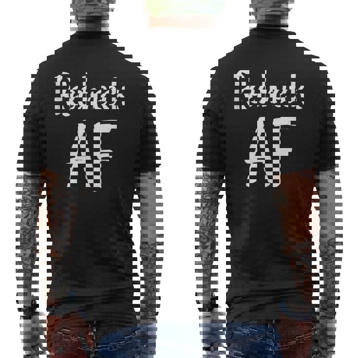 Redneck AF Red Dirt Texas Outlaw Country Music Cowboy Tank Top Men's Back Print T-Shirt