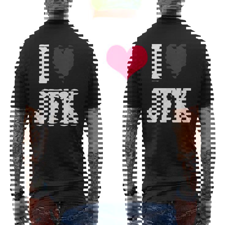 Retrointage I Heart Jfk John F Kennedy メンズTシャツ バックプリント