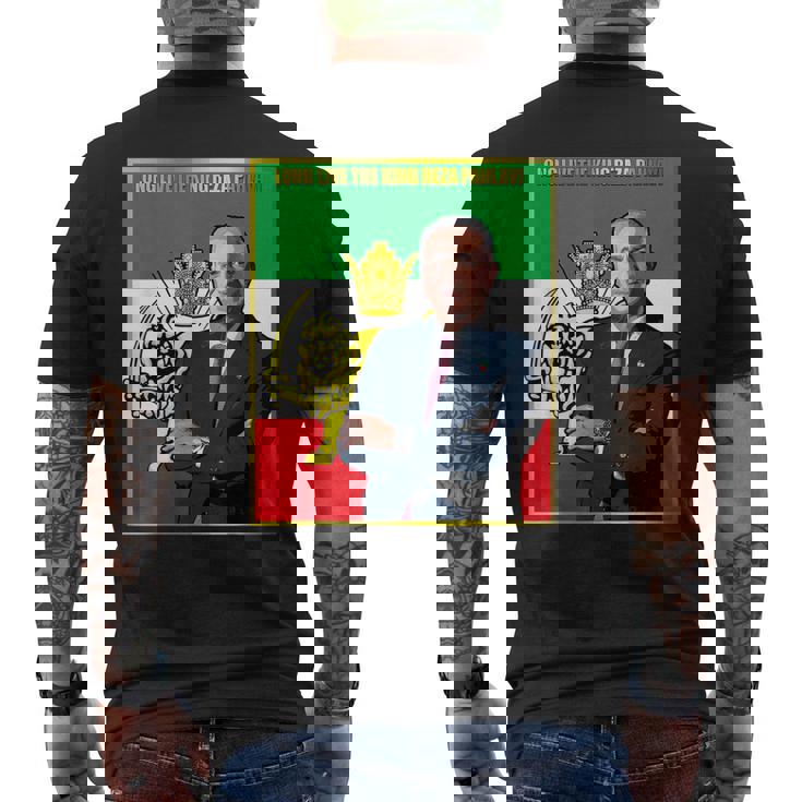 Rey Reza Pahlavi Con Bandera Camiseta Hombre Estampado Espalda