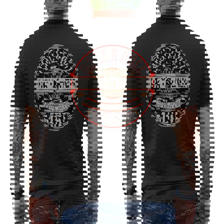 Rockabilly Music Lucky Devil レトロ ヴィンテージ 1950年代ロックロール メンズTシャツ バックプリント