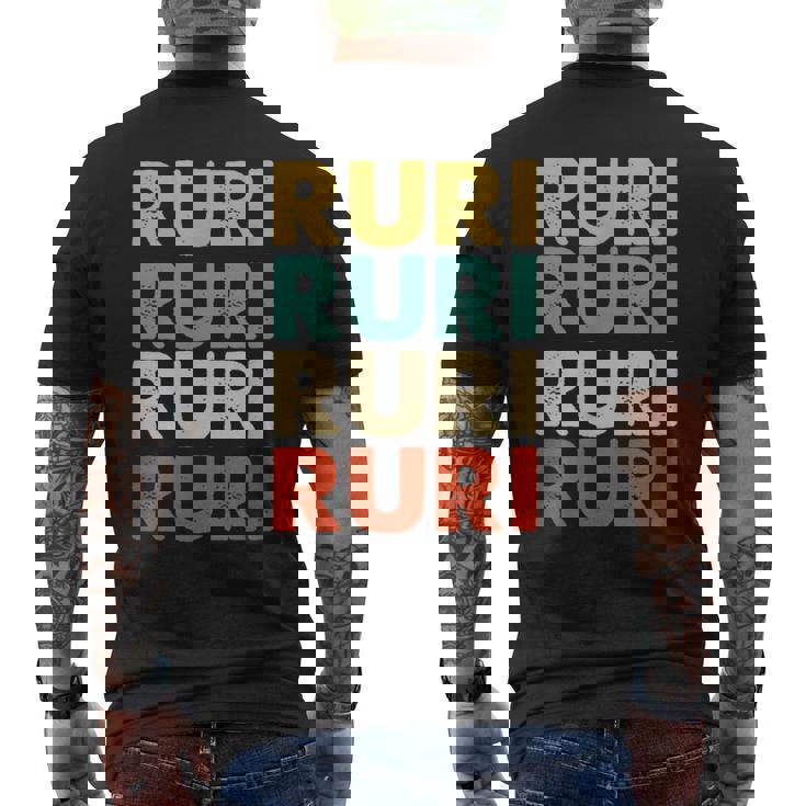 Ruri 瑠璃 メンズTシャツ バックプリント