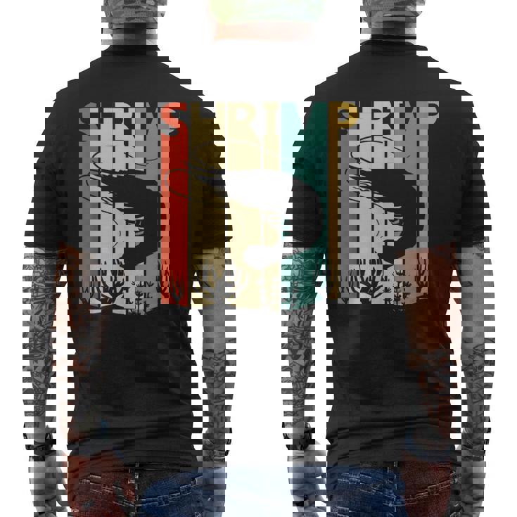 Shrimp エビ 動物 メンズTシャツ バックプリント