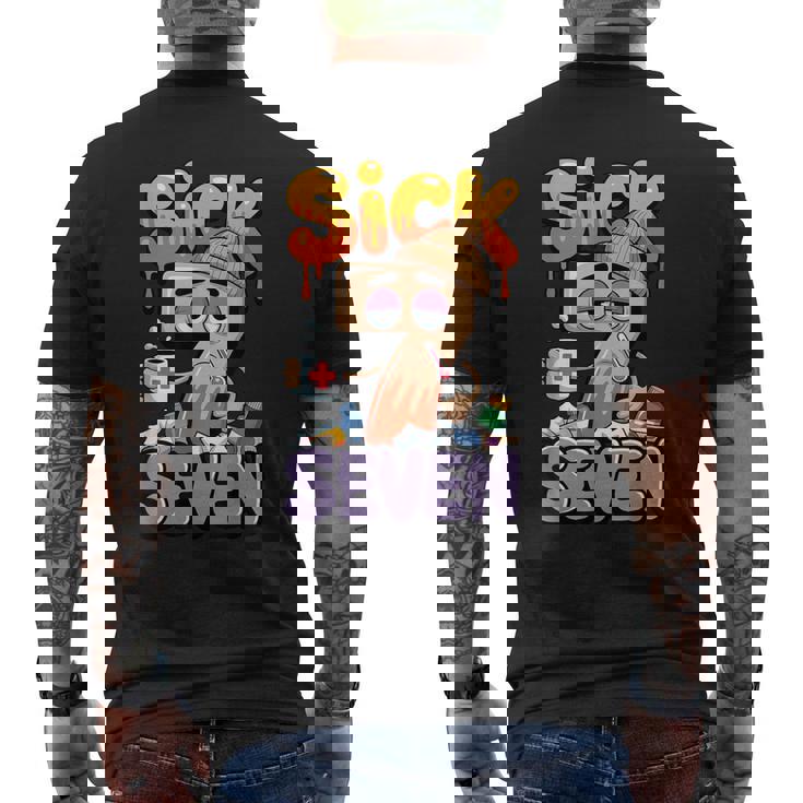 Sick Seven Six Seven 6 7 67 Gen Alpha Slang 6-7 Meme Men's T-shirt Back Print