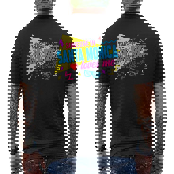 Someone Inanta Monica Loves Me 80S サンタモニカの誰かが私に80年代を愛しています 長袖tシャツ メンズTシャツ バックプリント