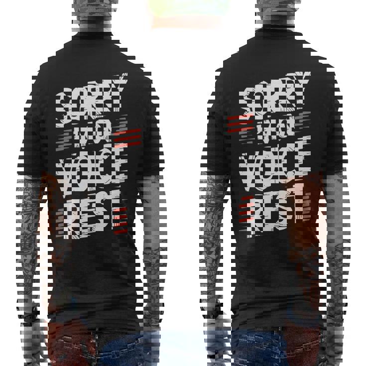 Sorry I'm Onoice Rest ボーカル合唱団の歌手休憩 メンズTシャツ バックプリント