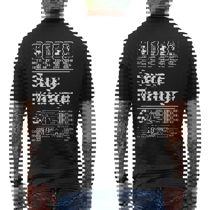 Stage Manager Description Label メンズTシャツ バックプリント