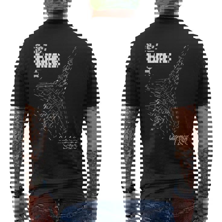 Su-27 フランカー メンズTシャツ バックプリント