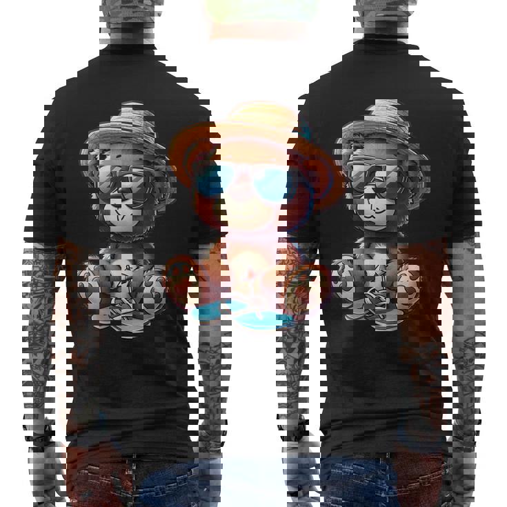 Summeribes テディベア 完璧な夏プリント メンズTシャツ バックプリント