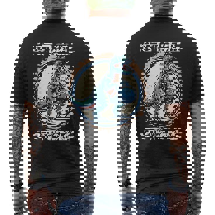 T-Rex ケトルベル ワークアウト バーピー トレーニング ケトルベル メンズTシャツ バックプリント