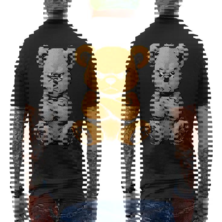 Teddy Bear Angry Teddy Bear Lover Graphic Humor Men's T-shirt Back Print Teddy Bear Angry Teddy Bear Lover Graphic Humor Men's T-shirt Back Print