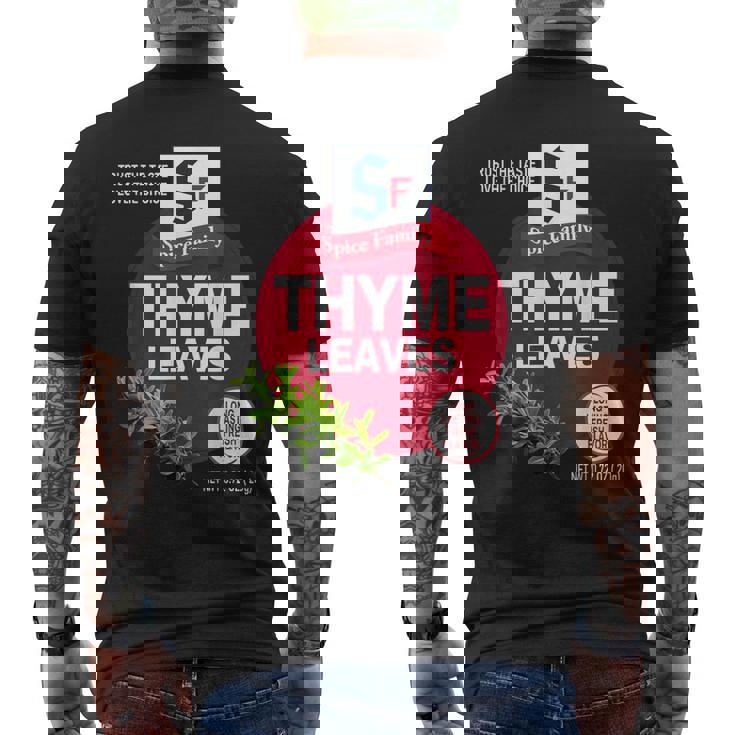Thyme Leaves Halloween Spice Costume Group Matching Men's Back Print T-Shirt