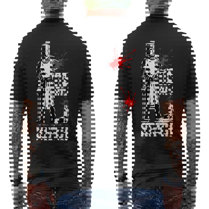 Tis But Acratch 面白い 中世の戦士 ユーモア 騎士 メンズTシャツ バックプリント