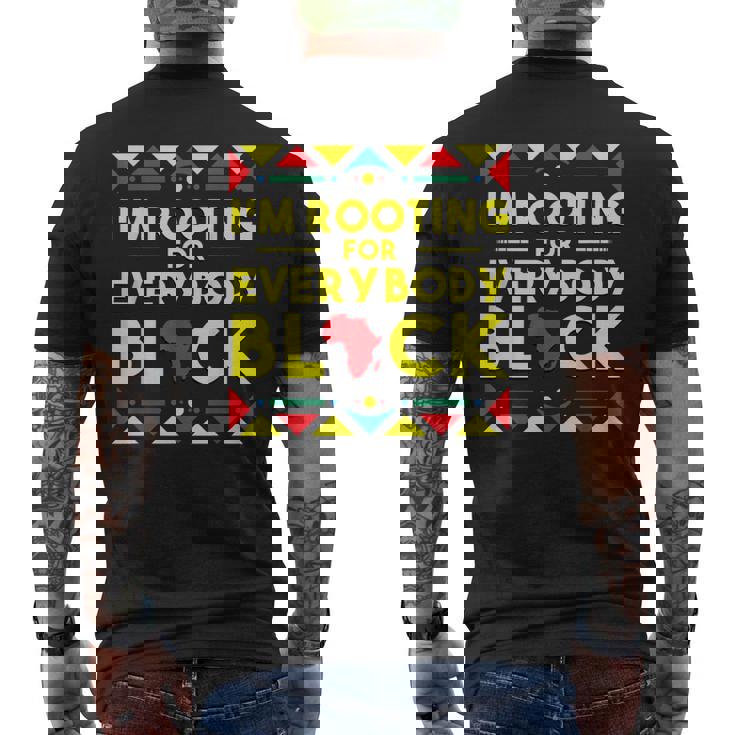 History I'm Rooting For Everybody ブラック アフリカ メンズTシャツ バックプリント