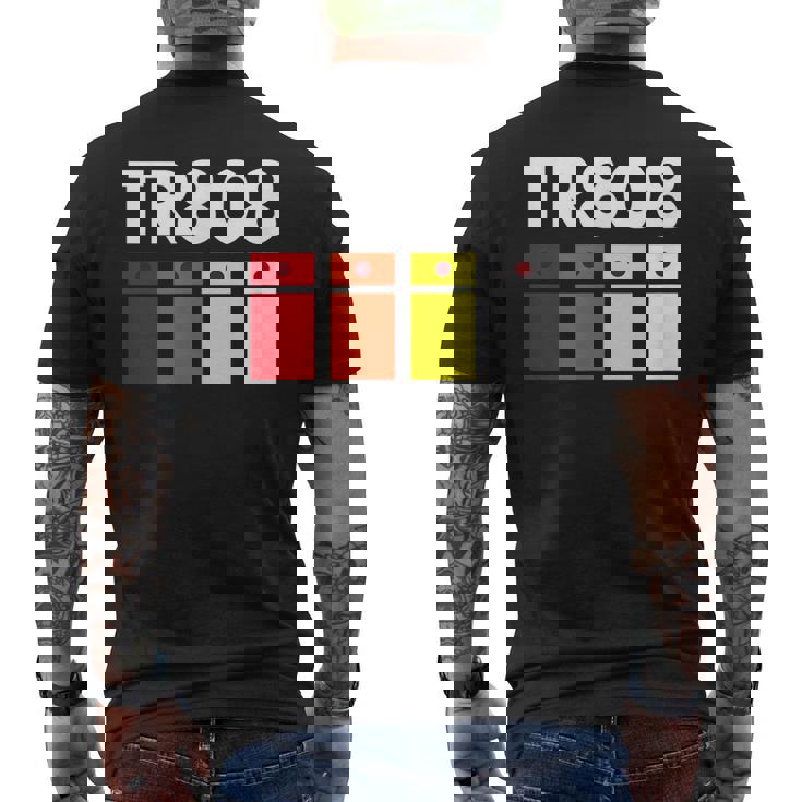 Tr808 ドラムマシン メンズTシャツ バックプリント