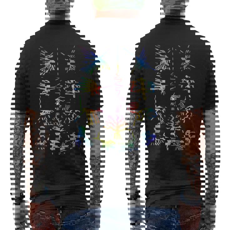 Travel Peru Nazca Lines マチュピチュ ファミリーバケーション 絞り染め メンズTシャツ バックプリント