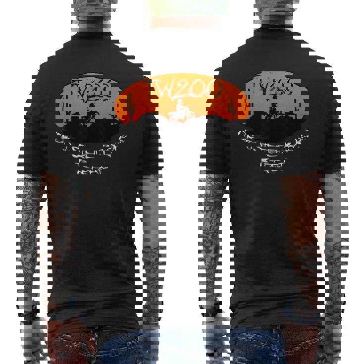 Tw200 トレイルウェイ エンデューロ オフロードロック メンズTシャツ バックプリント