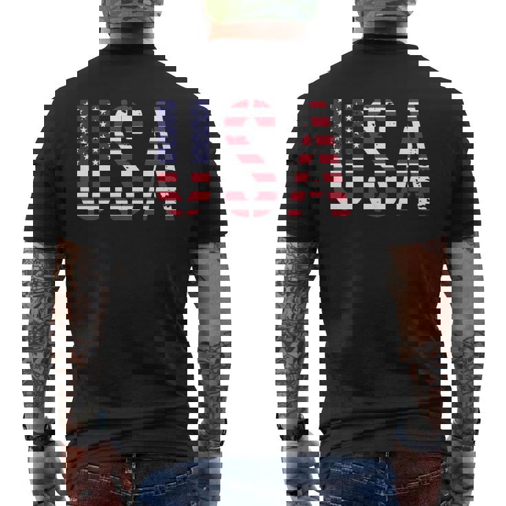 Usa アメリカの国旗の色のアメリカ 長袖tシャツ メンズTシャツ バックプリント